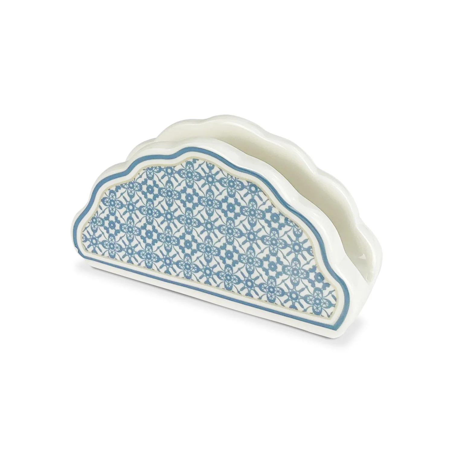 Portatovaglioli in porcellana Nuvole di Stoffa Shabby chic Camilla fiori 5307 - immagine 2