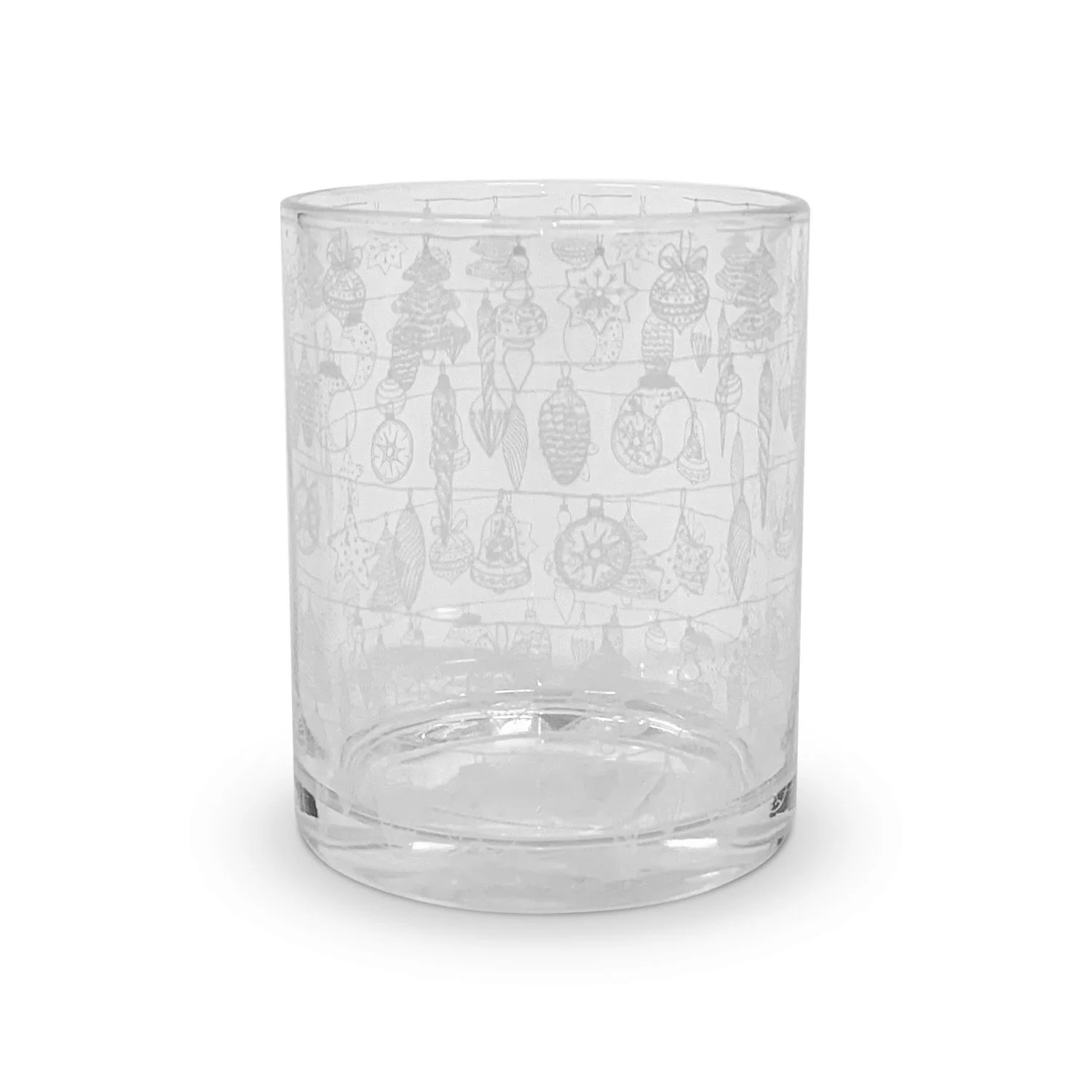 Bicchieri da acqua natalizi Nuvole di Stoffa in vetro con decori natale 6pz 5713
