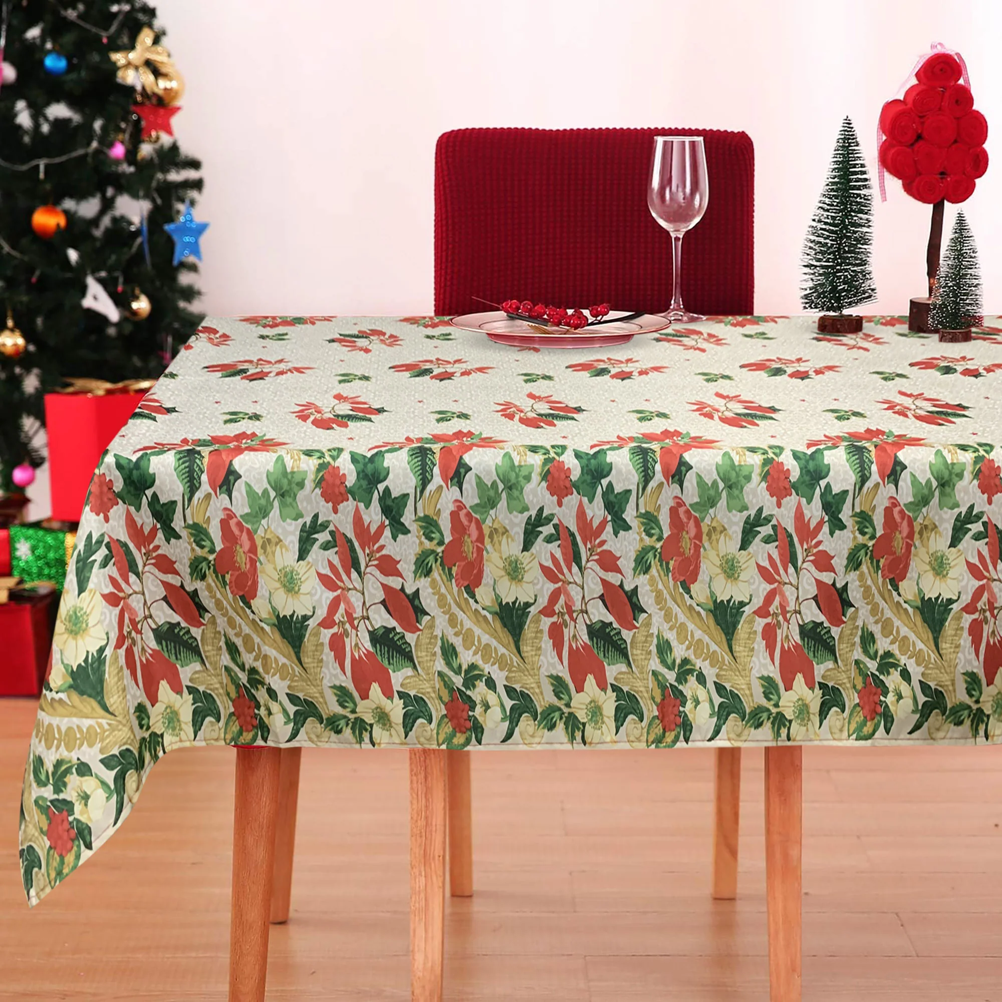 Tovaglia Natalizia no stiro Sommaruga 12 posti Tavola Natale 6403 - immagine 4