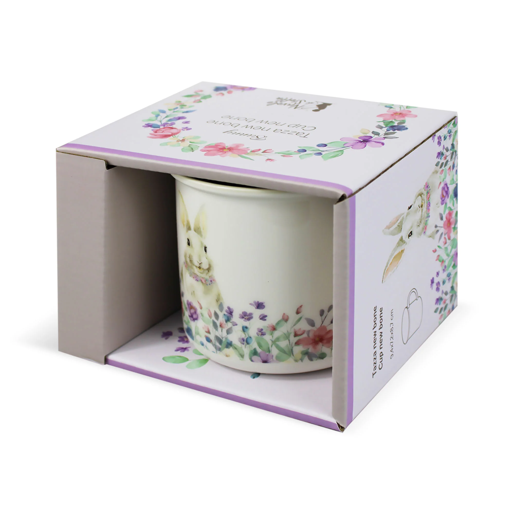 Tazza pasquale Nuvole di Stoffa Mug in porcellana Decoro Pasqua Bunny 335ml 6643 - immagine 3